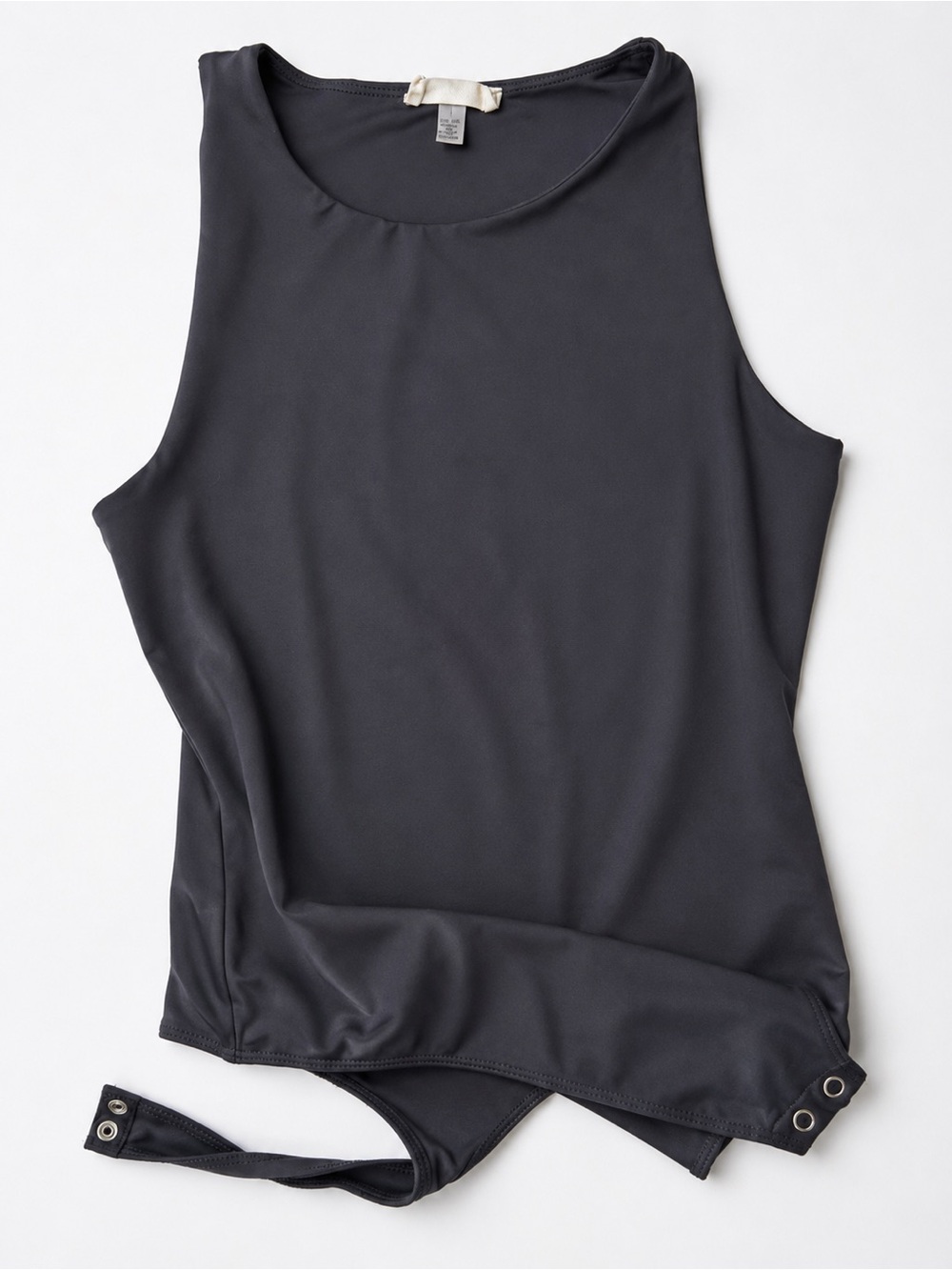 Sleeveless Black Snap-Closure Bodysuit Top (Babaton material feel)